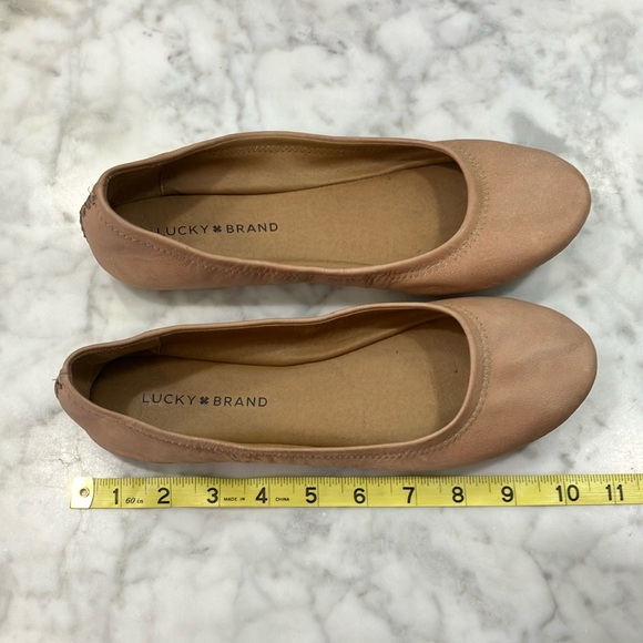 Lucky Brand Women's light tan Ballet Flats rounded toe leather size 8.5 - Picture 13 of 15